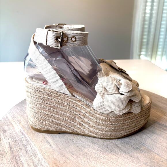 Valentino Garavani Atelier 03 Rose Edition Wedge Espadrille Sandals EU 35 US 5 - Picture 7 of 15